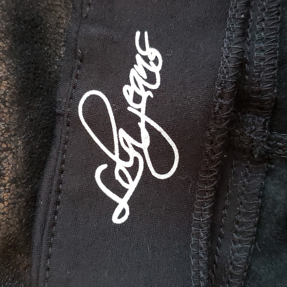 (M) Lola Jeans Varlerie Shiny Black Mid Rise Pull On Pants 360° Comfort Stretchy - Picture 3 of 13